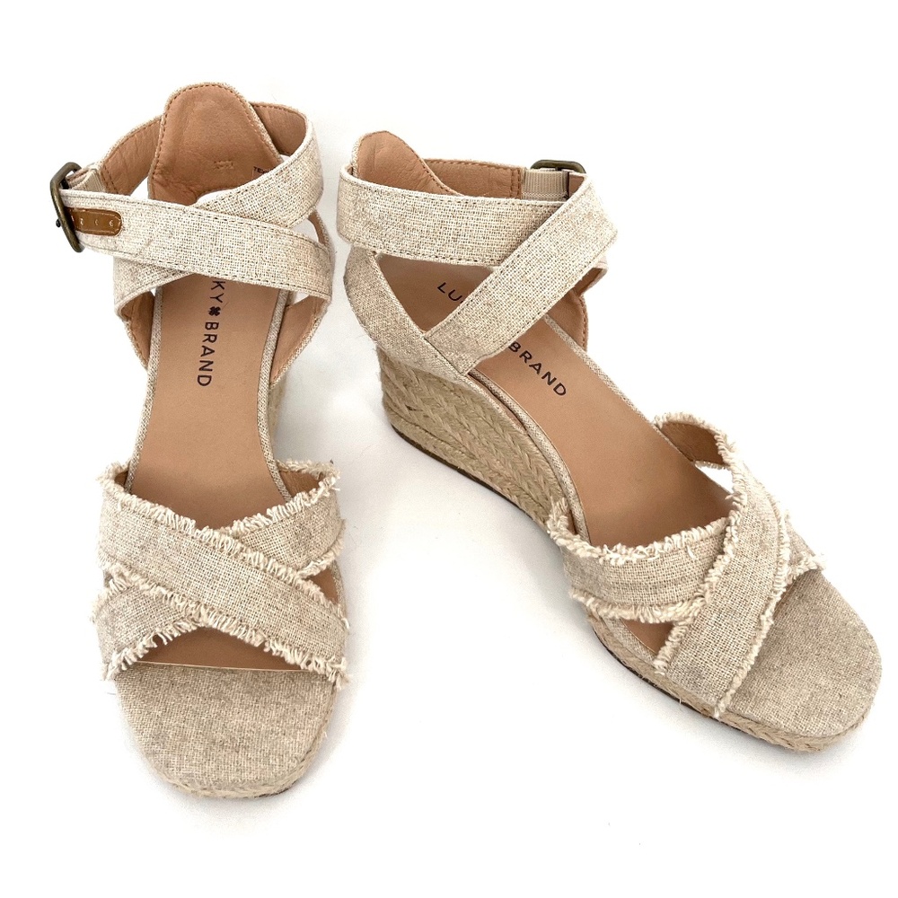 Lucky Brand Meghan Espadrille Wedge Sandal Natural